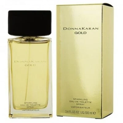 gold dkny donna karan sparkling eau de toilette 100 ml spray unboxed